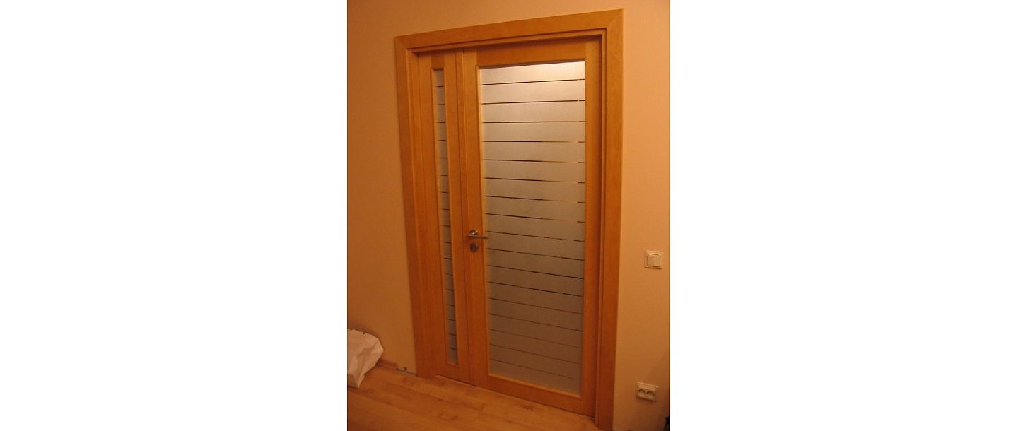 Wooden door production