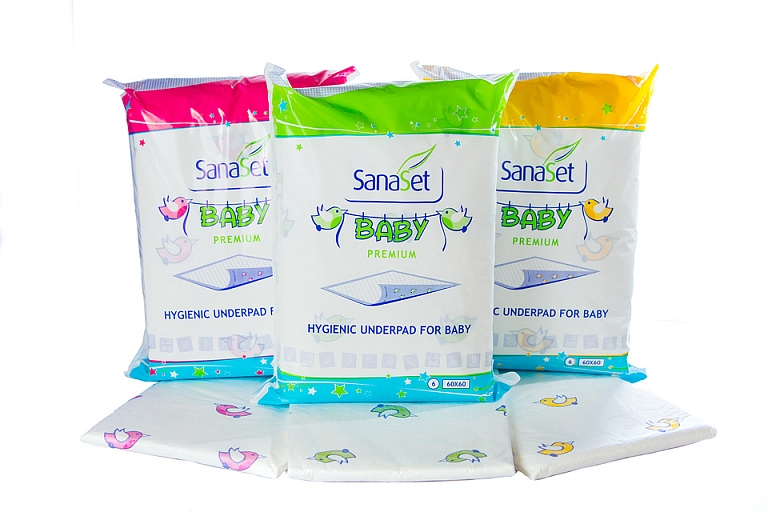 Higiēniskie paklājiņi SanaSet Baby Premium bērnu aprūpei
