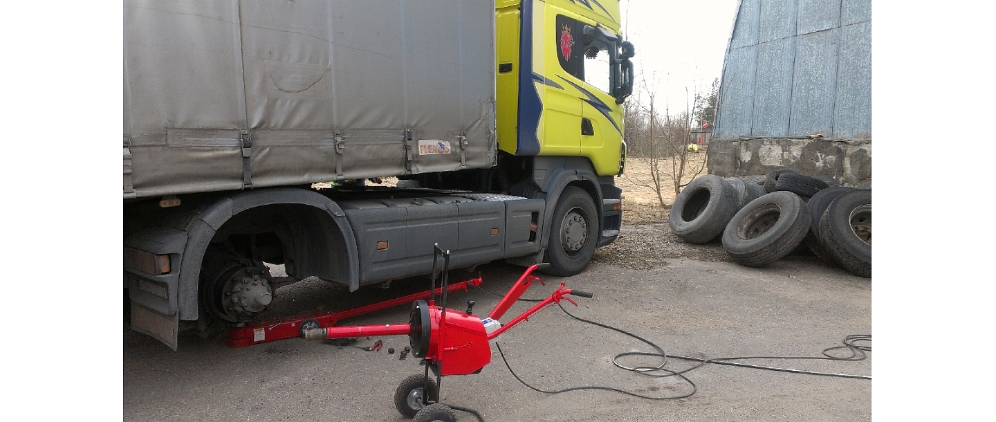 Truck tyres, Marupe, airport