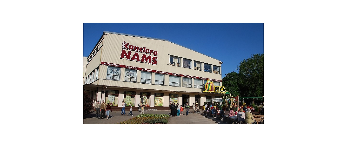 Kanclera nams in the center of Jelgava