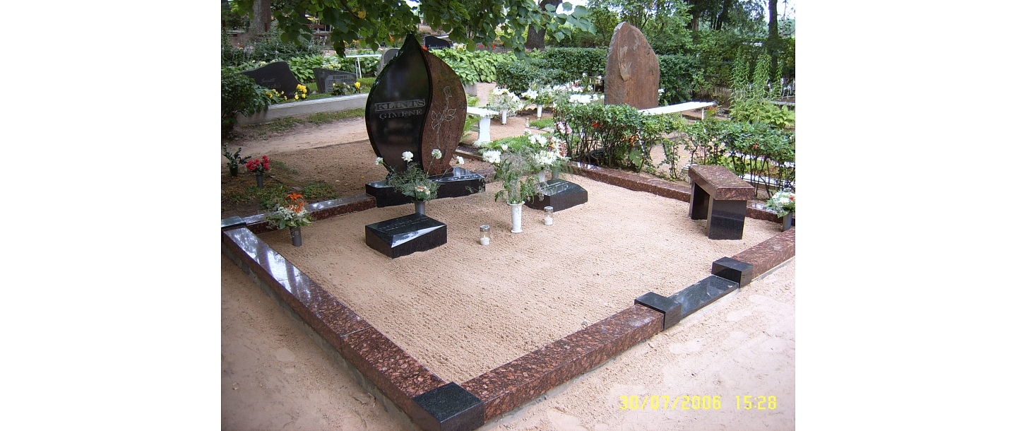 Edges of granite graves in Vidzeme