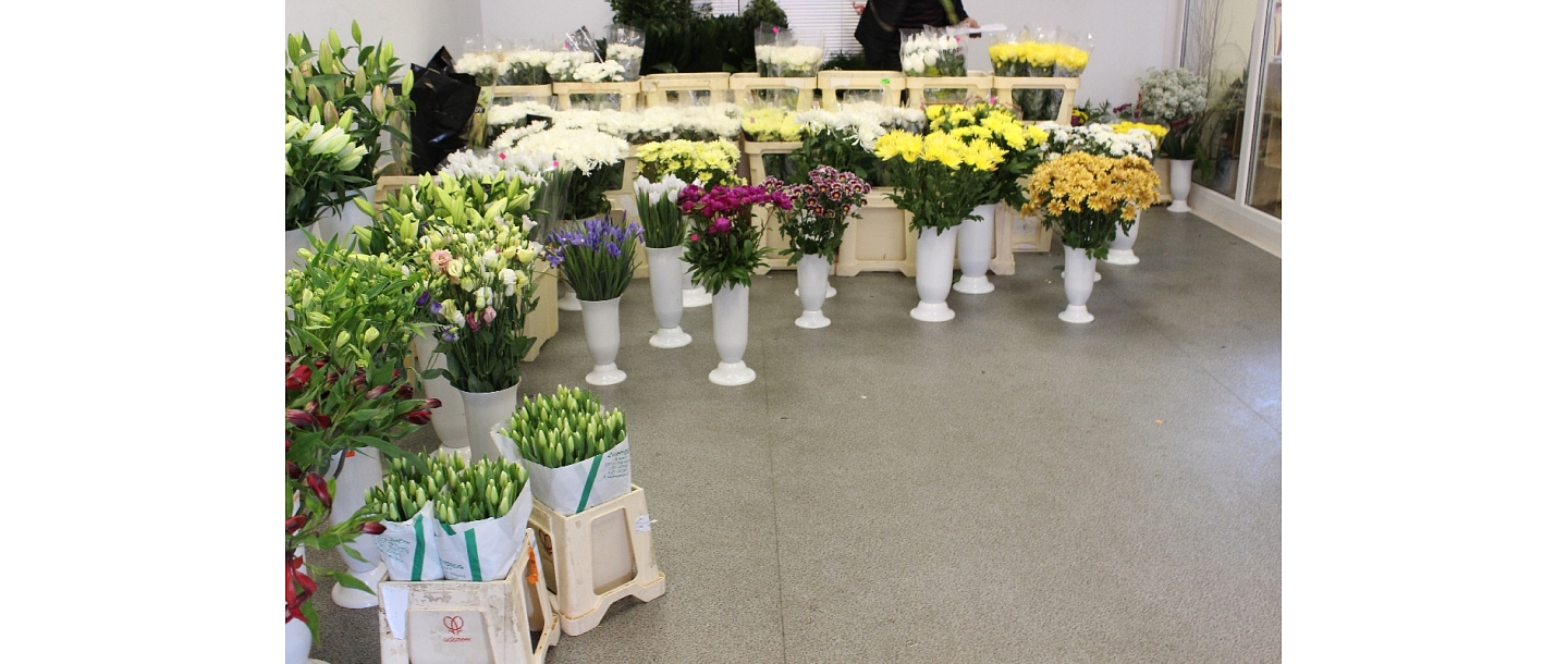 Flower trade in Riga