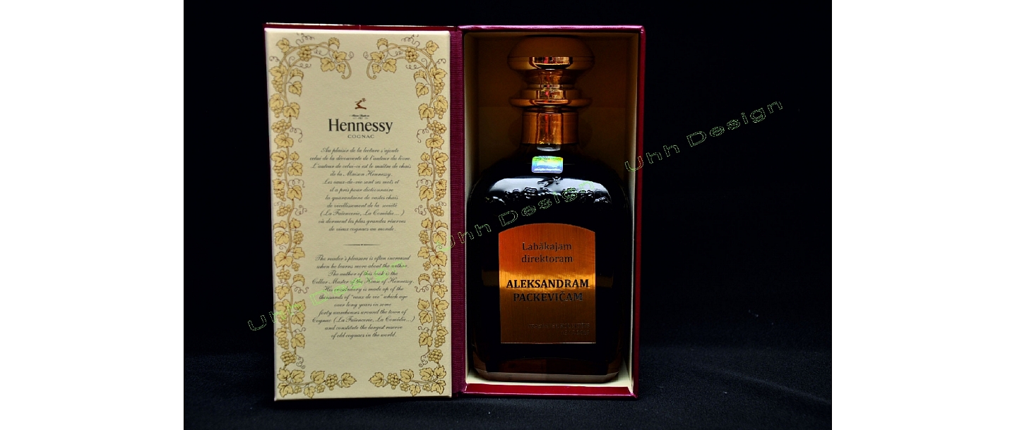 engraving metal sticker hennessy alexander.