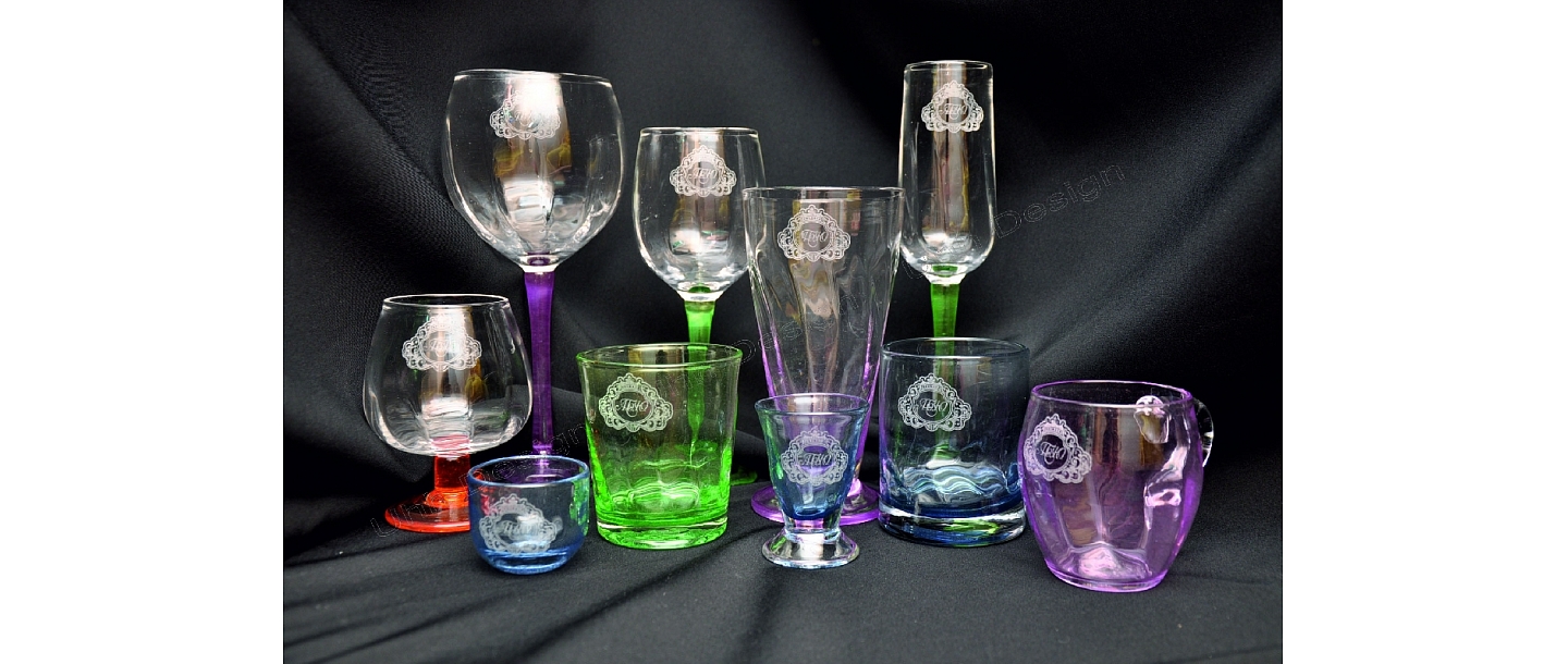laser engraving glasses colored.