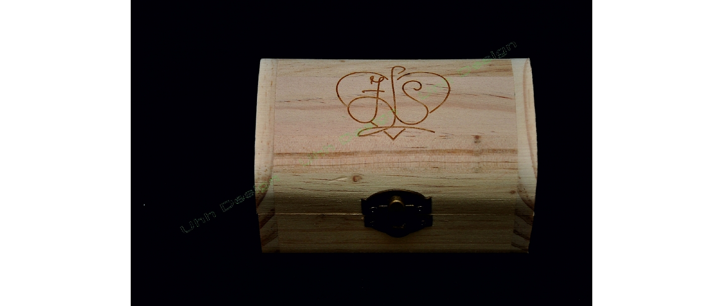 гравировка деревянный ящик сундук hp.