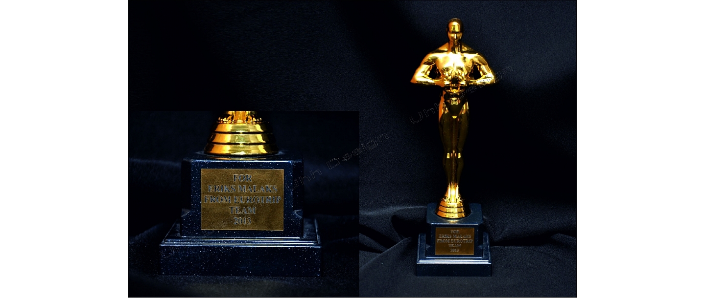 engraving metal imitation sticker gold Oscar.
