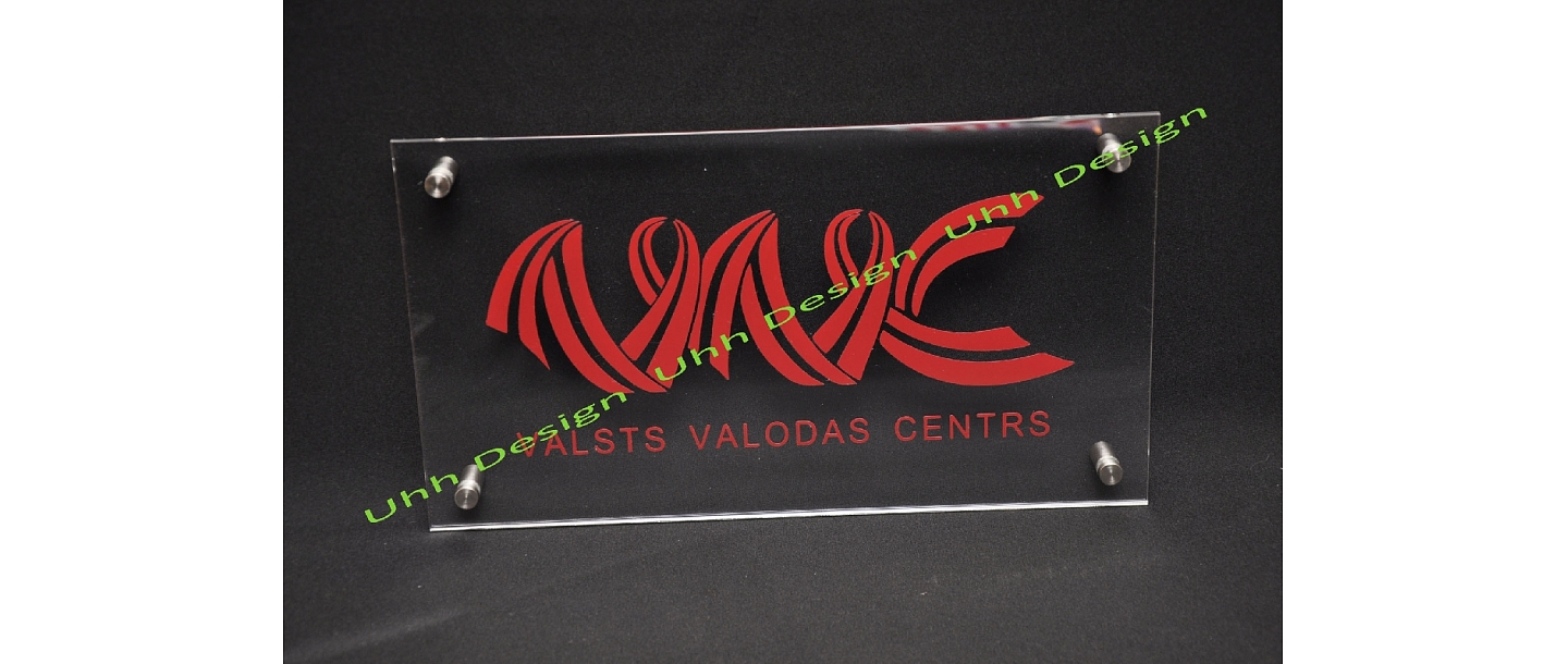 plexiglass signboard state language center.