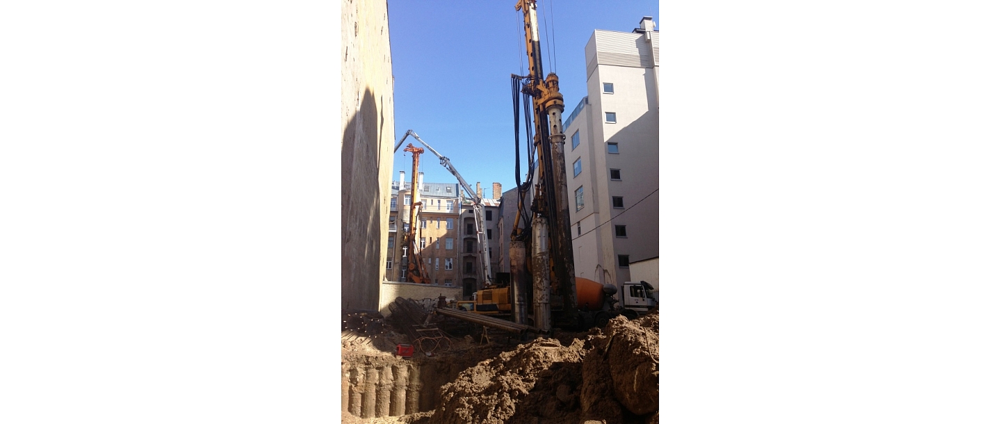 Reinforced concrete piles, concrete piles, site drilled piles installation