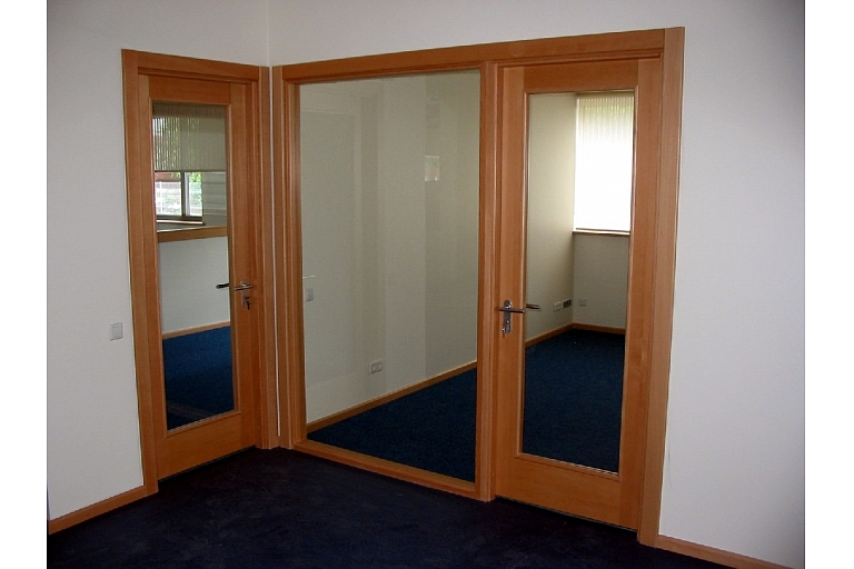 Double wooden doors
