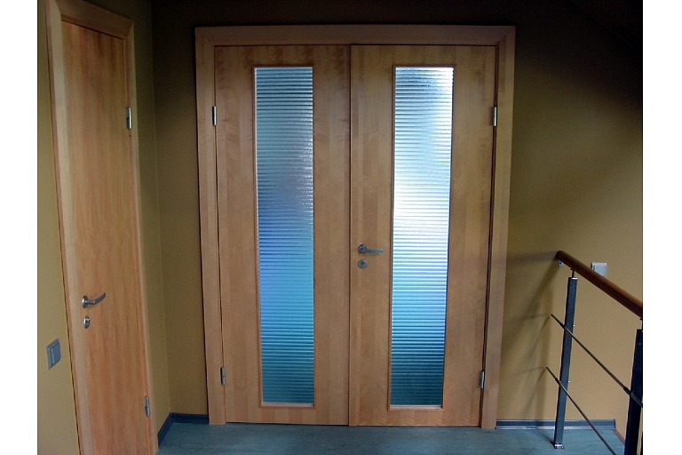 Double wooden doors