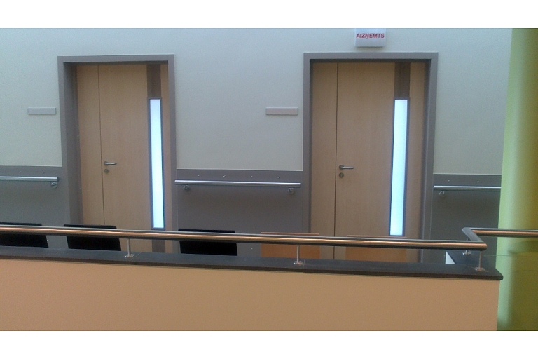 Double wooden doors