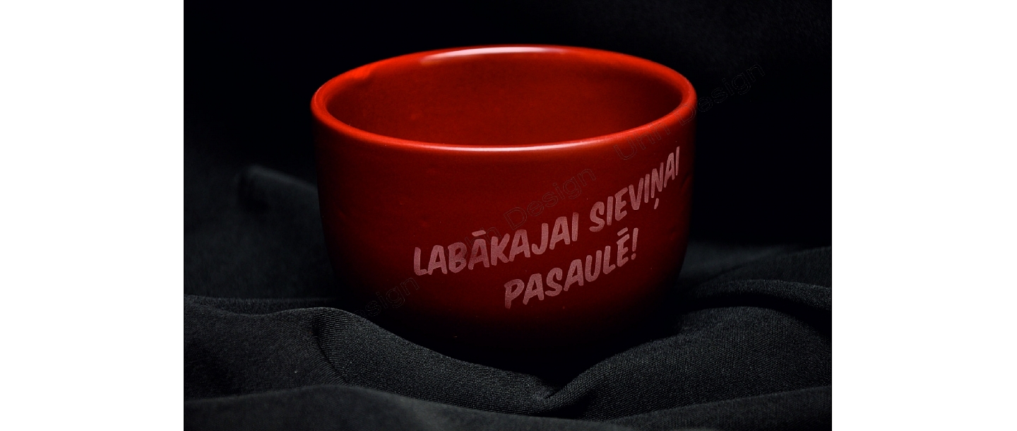 гравировка пескоструйная обработка лучшая женщина глиняный горшок.