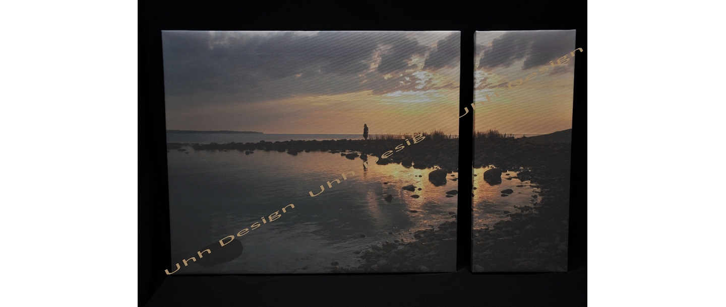 Холст 2 части заката.