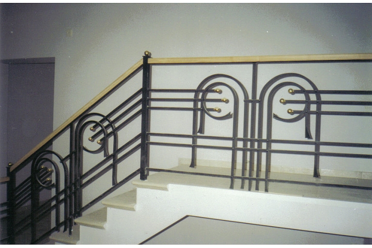 Luxurious metal stair railing