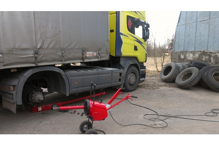 Truck tyres, Marupe, airport