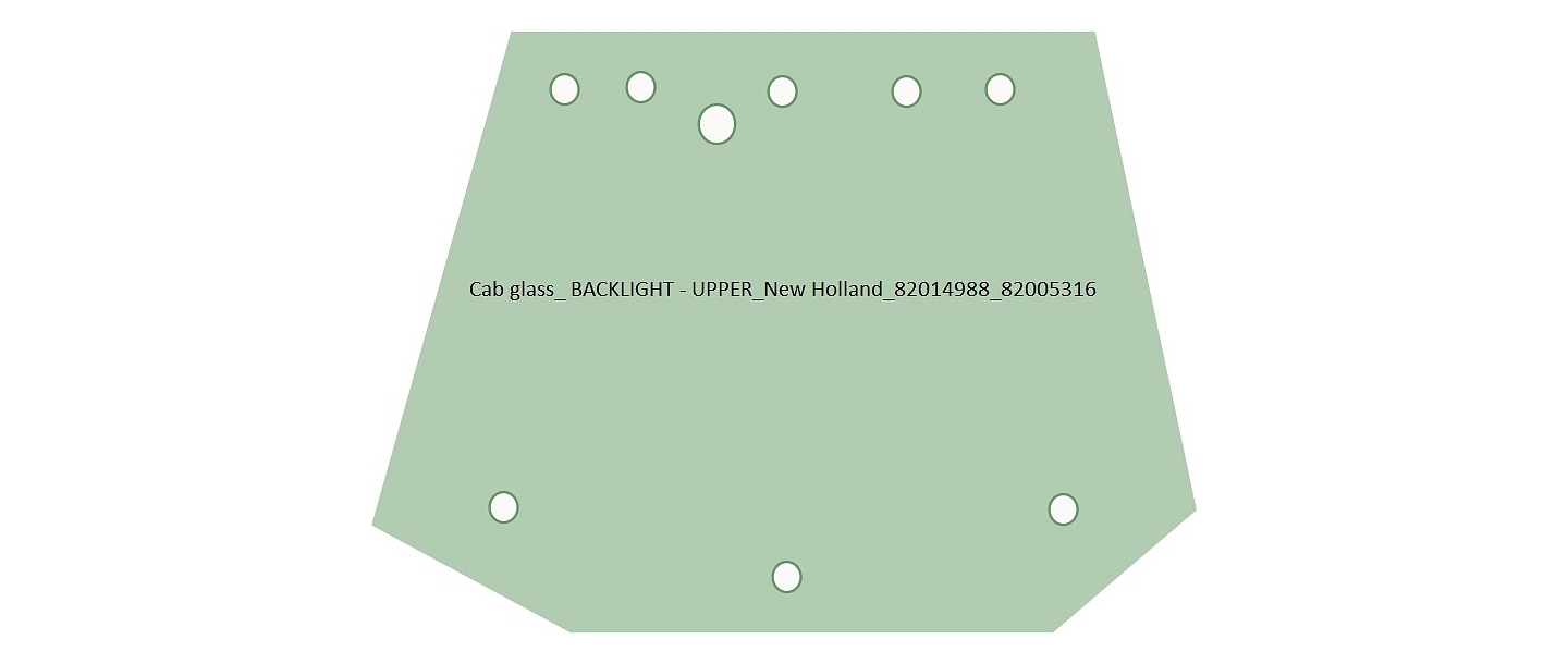 Cab glass BACKLIGHT JCB