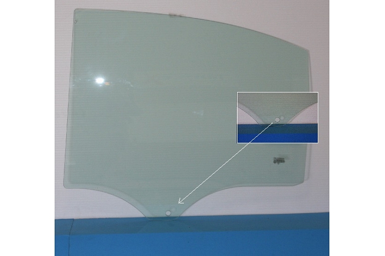 3359LGNH5RDFIAT PANDA 2 03 12 Car Door Window Auto Glass Green Rear Left 1Holes wo Accessories