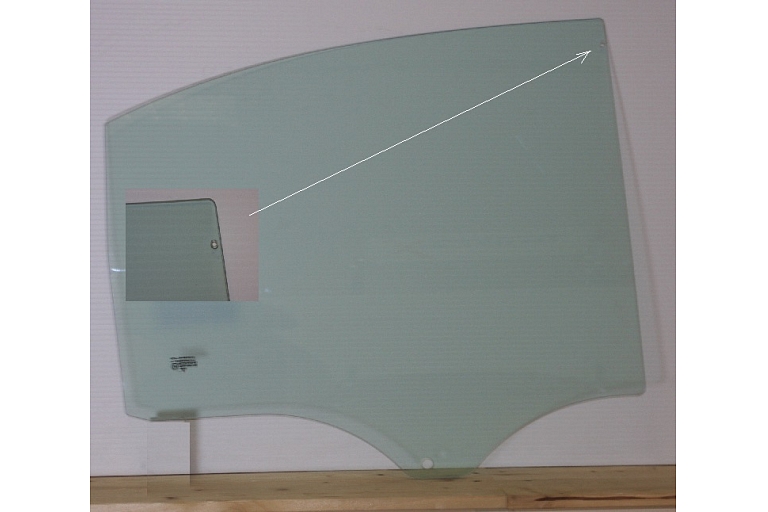 3359RGNH5RD FIAT PANDA 2 03 12 Car Door Window Auto Glass Green Rear Right 1Holes wo Accessories