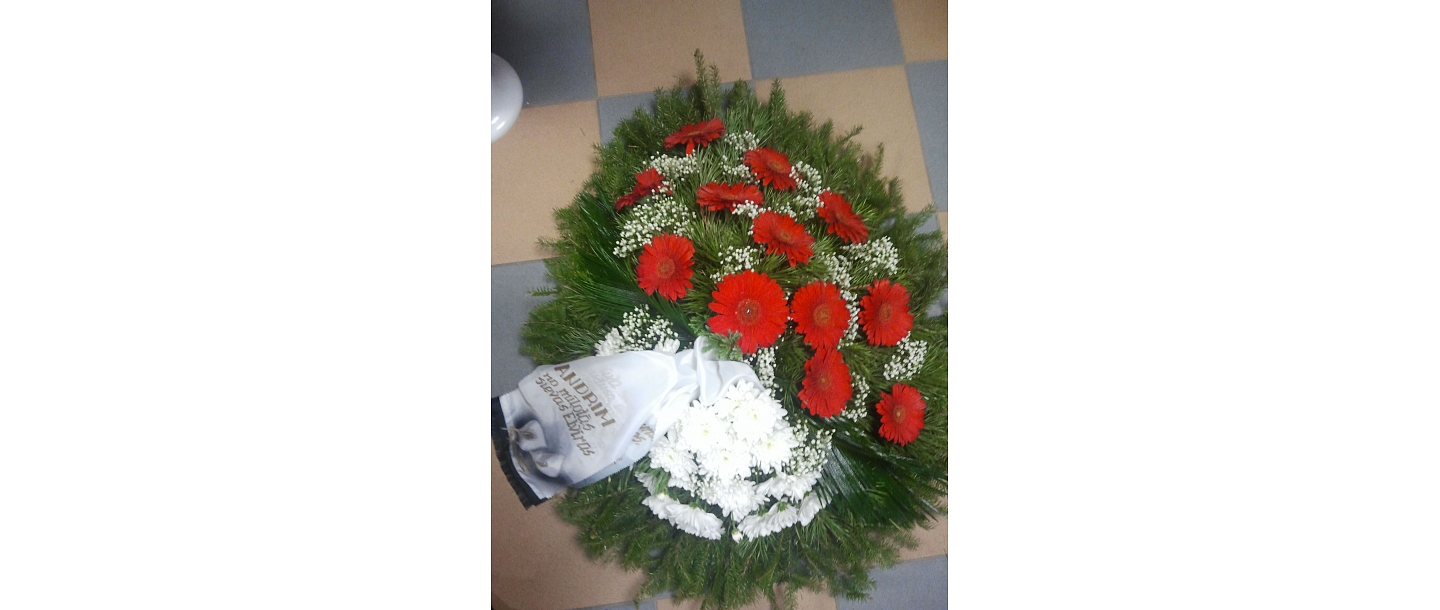 Funeral wreaths in Rezekne