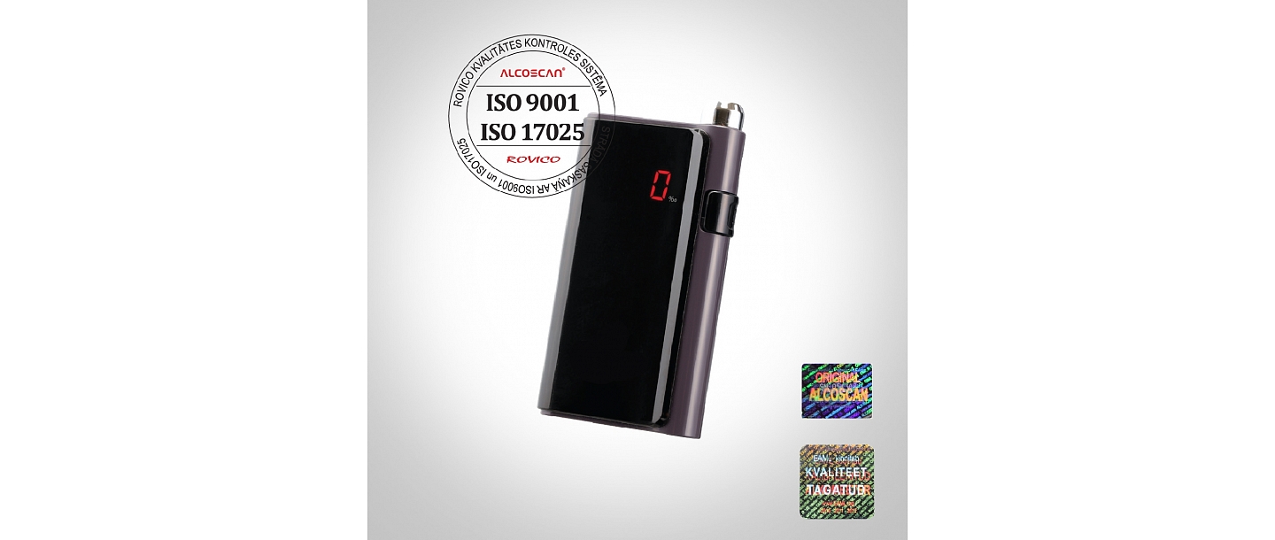 Breathalyzer with Rovico quality control system