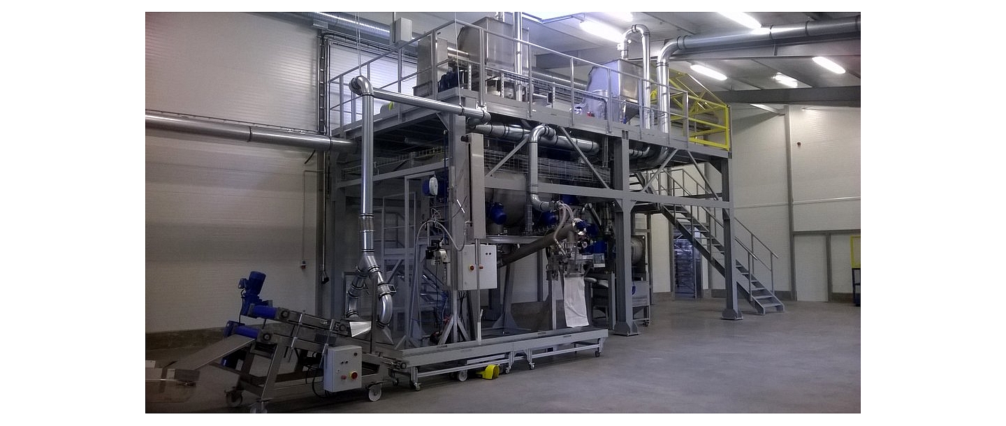 Construction of the production line of loose mixtures