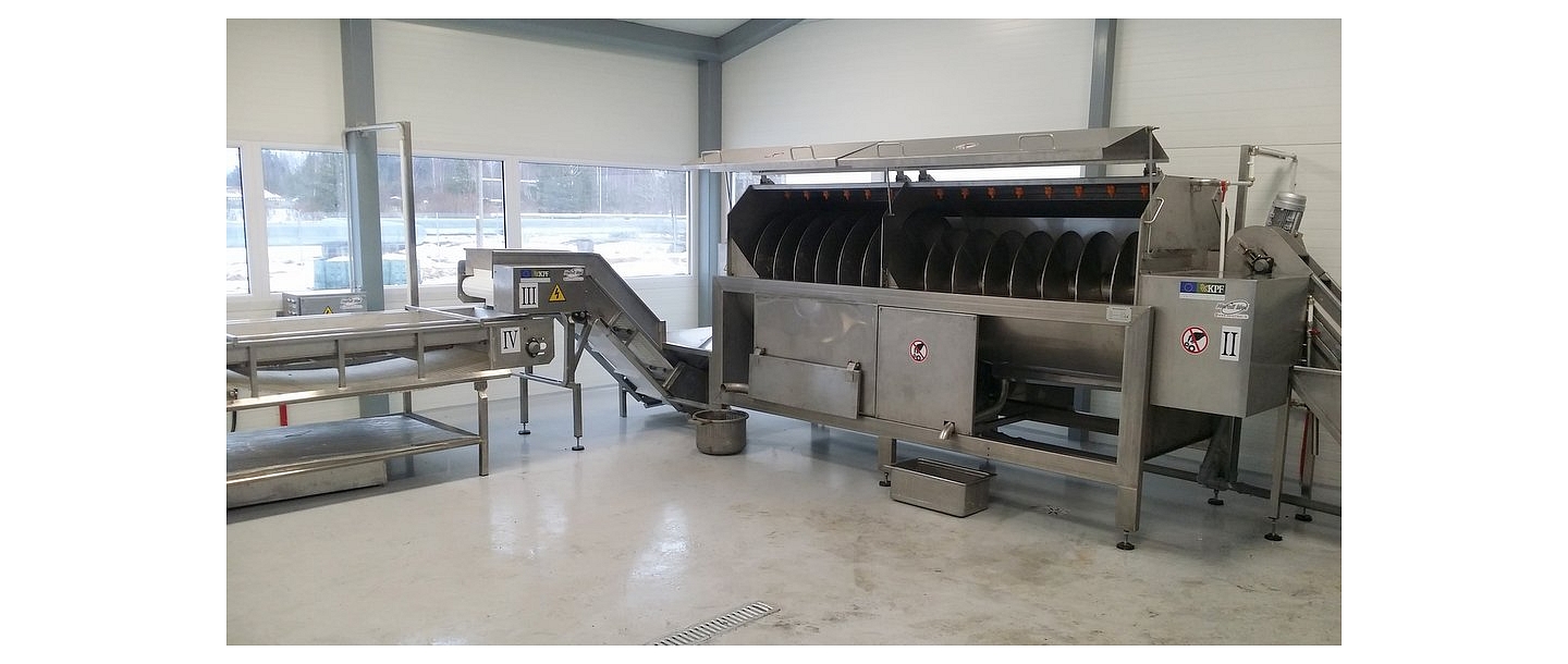 Continuous washing cleaning line from 500kg per hour