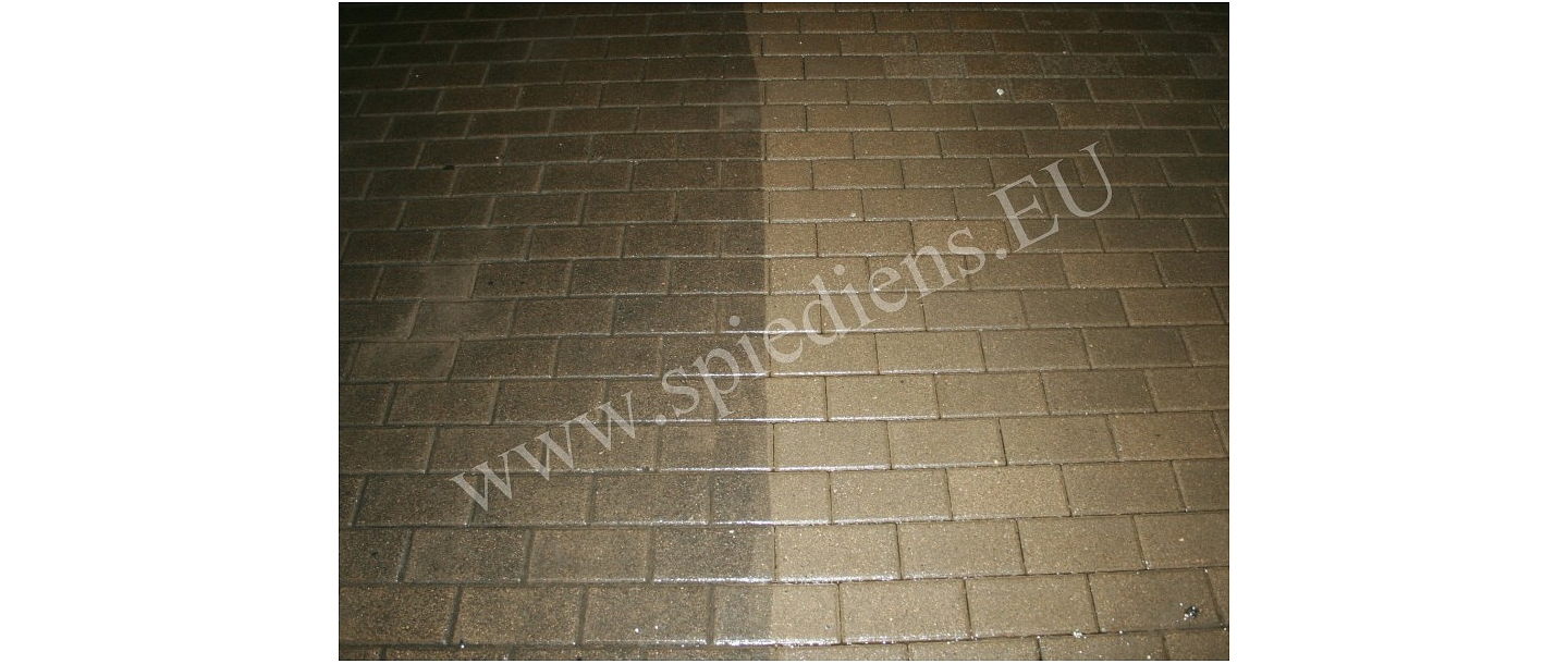 Before - after. High pressure washing