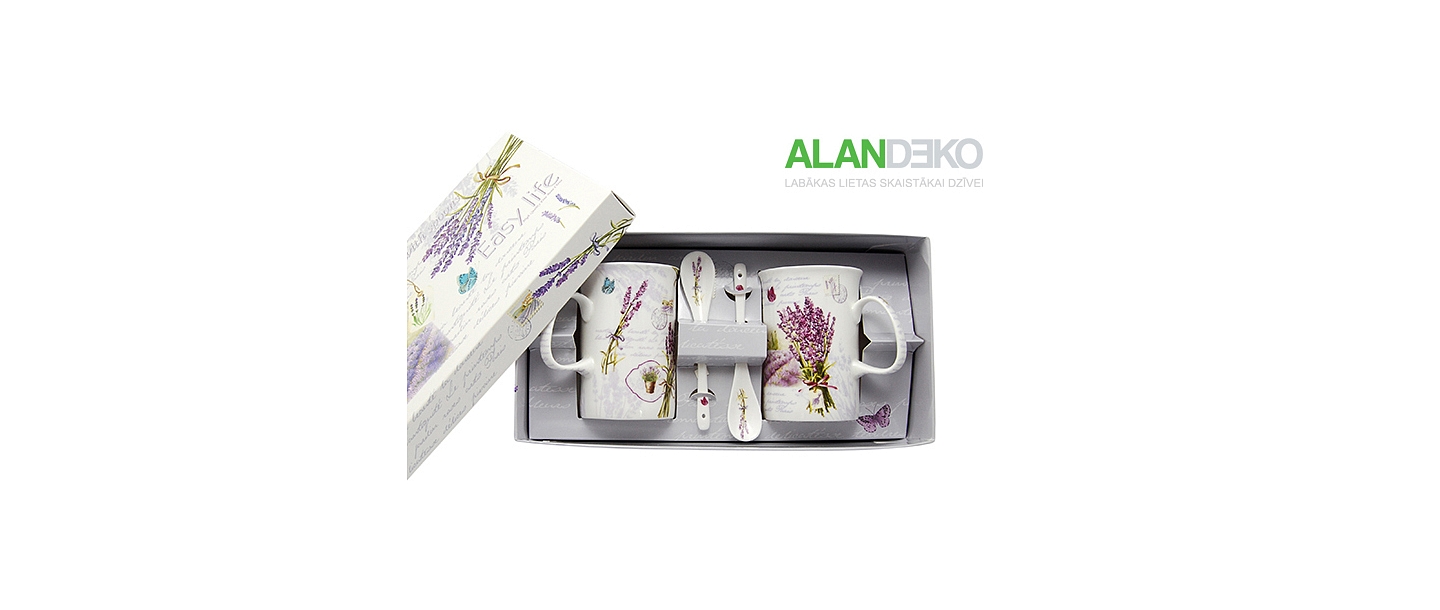 ALANDEKO gift cup set lavender