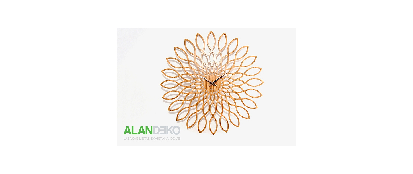 ALANDEKO interior gifts wooden clock