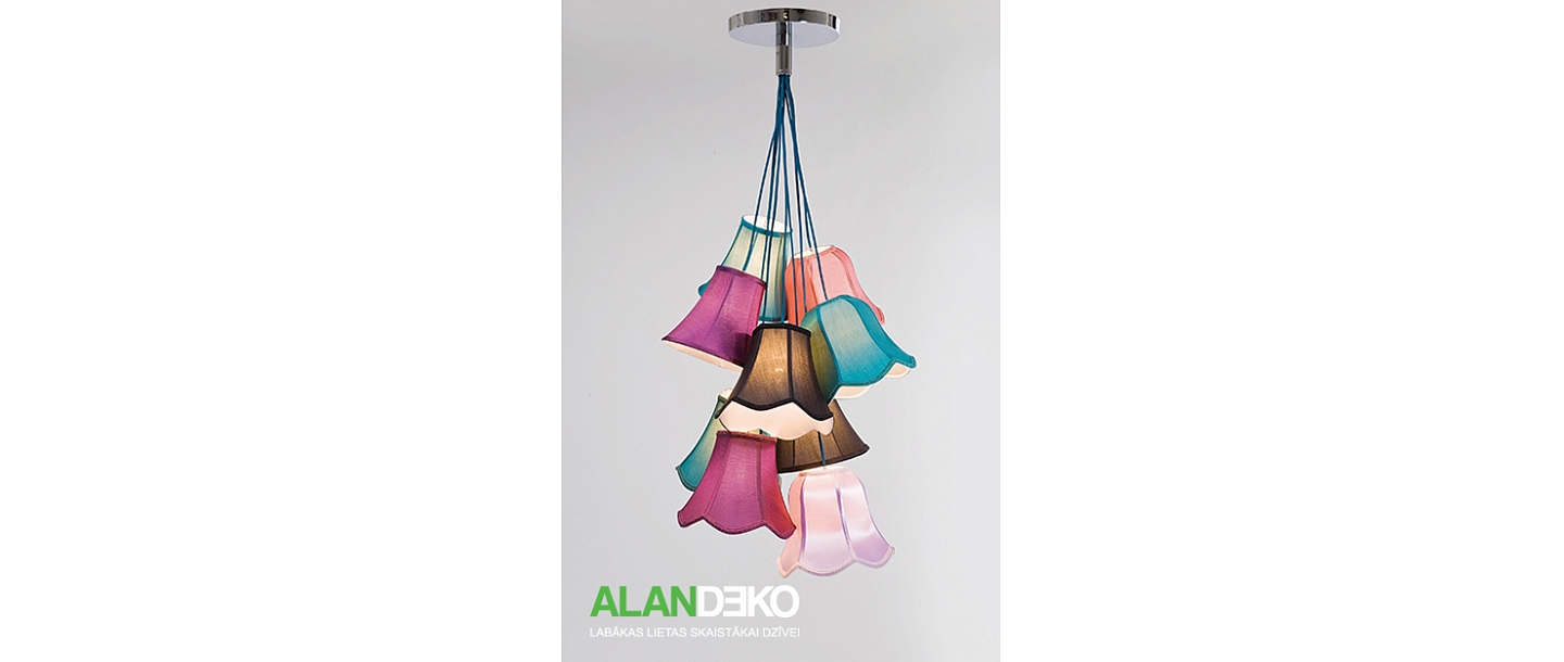 ALANDEKO colored ceiling lamp chandelier