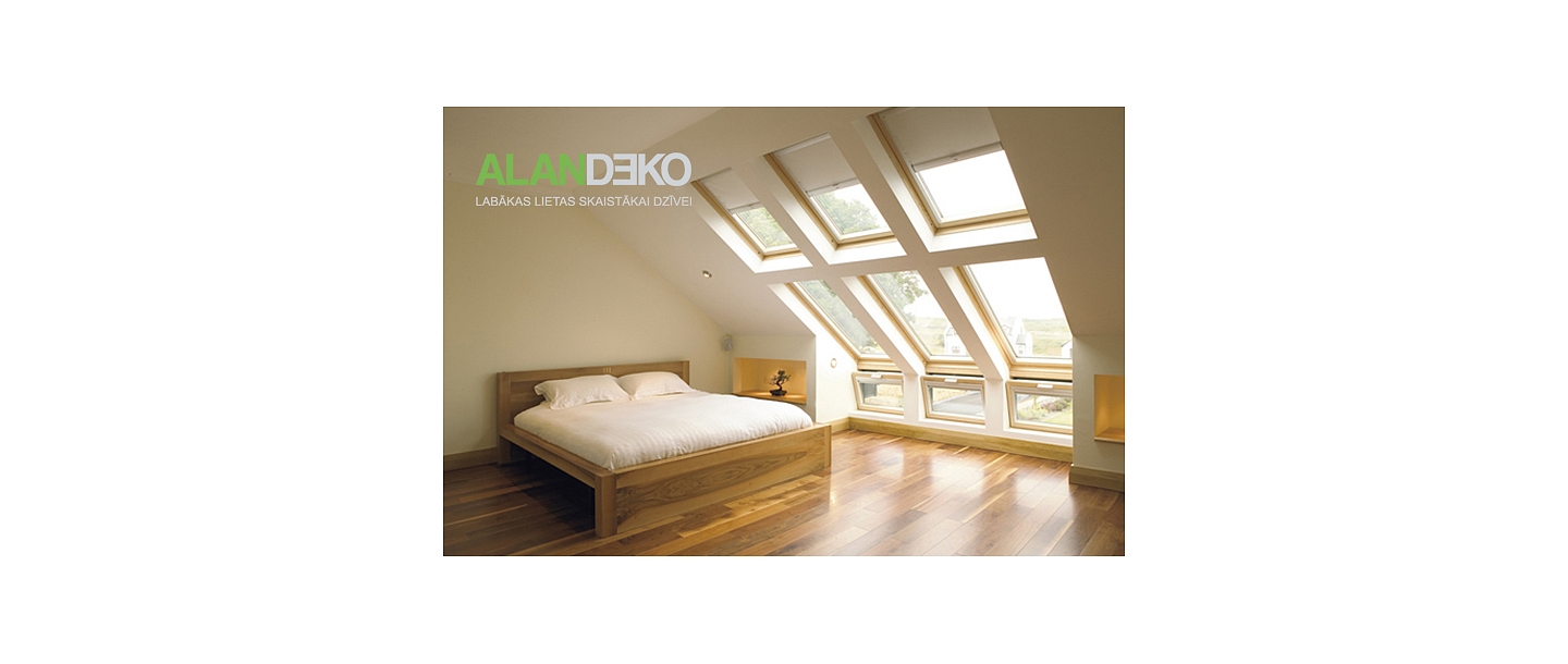 ALANDEKO рулонные жалюзи  для мансардных окон