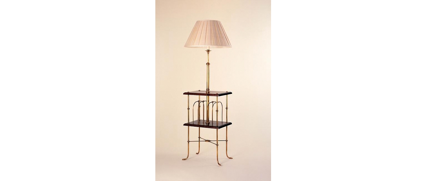 Table lamp with shelves