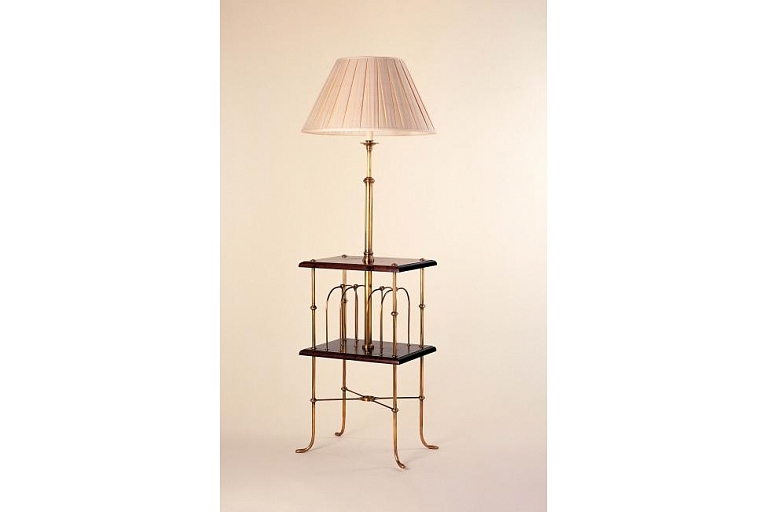 Table lamp with shelves