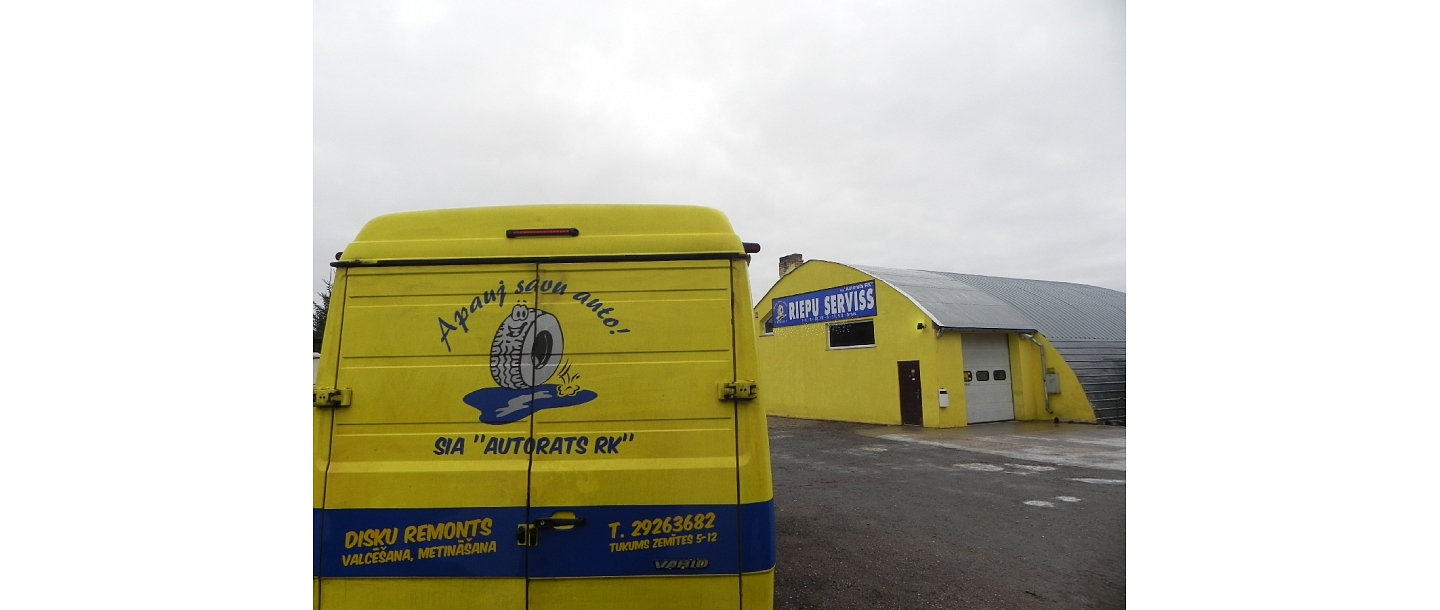 Tyre service, welding, rolling, wheel repair in Tukums