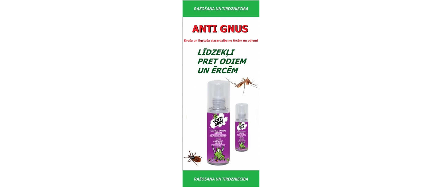 ITLA.LV ANTI GNUS līdzekļi pret odiem un ērcēm
