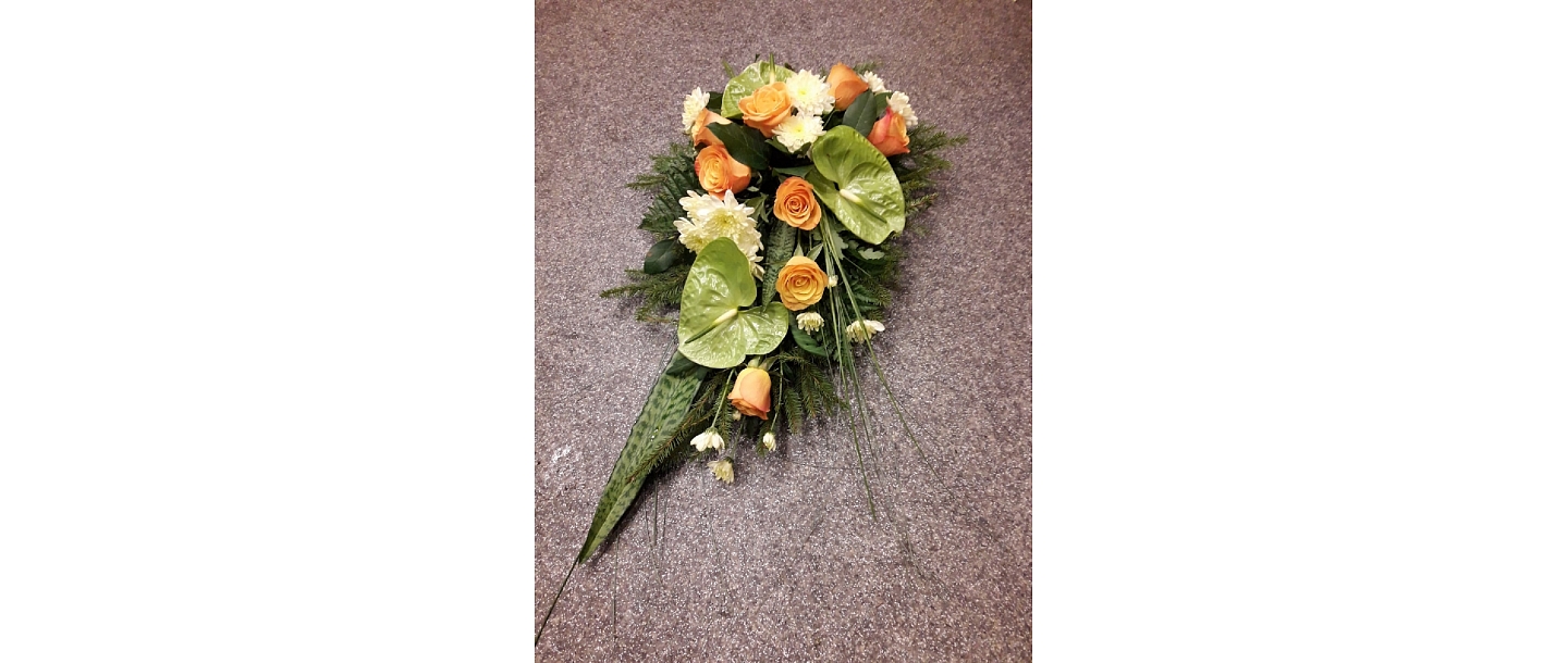 Funeral floristry, flower bouquet