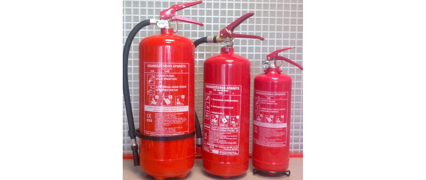 Fire extinguishers inventory fire alarm Valmiera Cēsis Smiltene Rīga