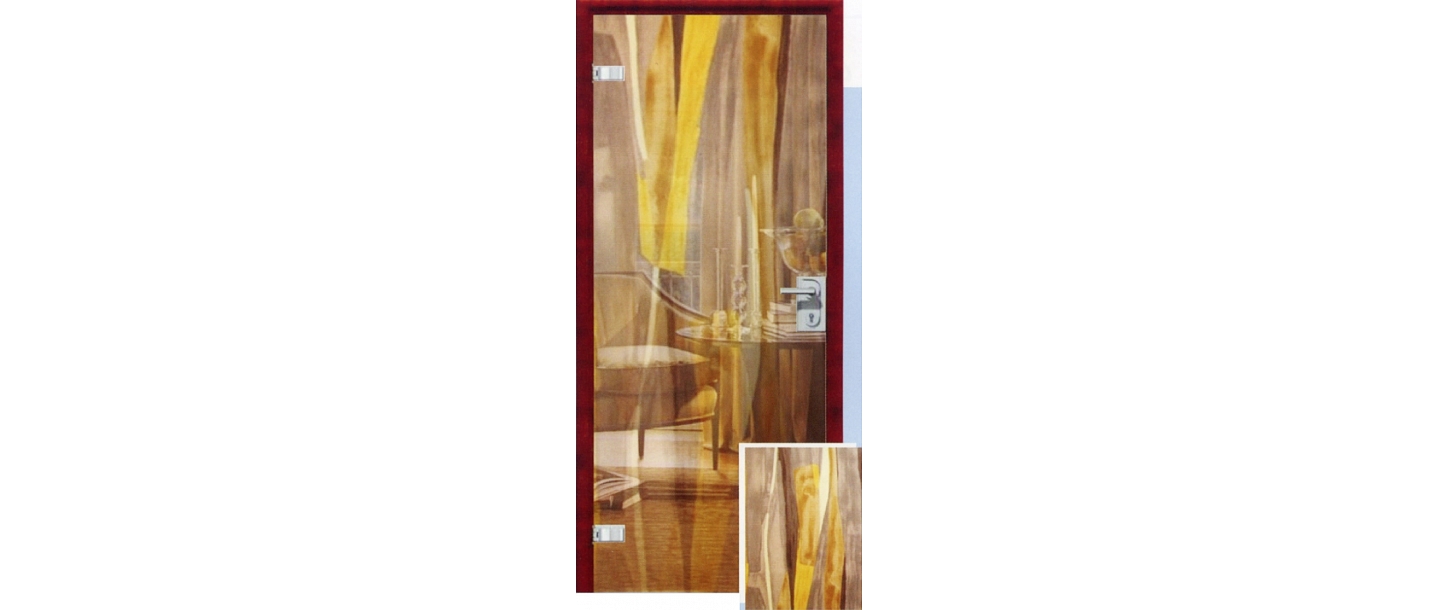 Doors with a layer of laminate