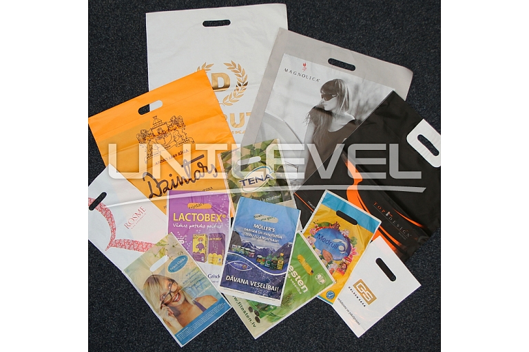 Advertising bags with prints.
