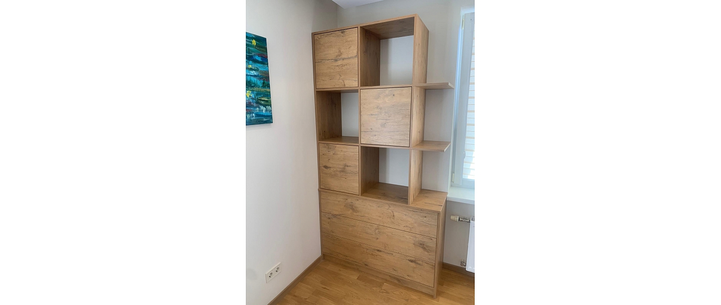 Custom-made furniture.  "GS Fittings"