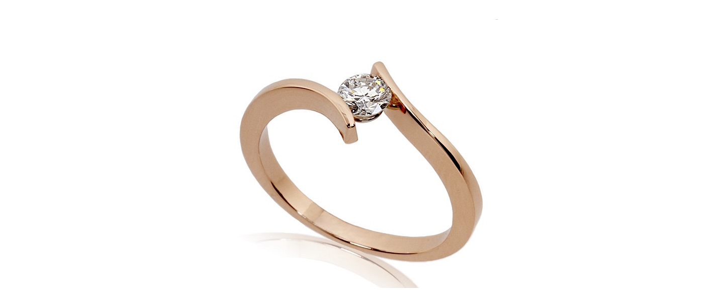 Gold engagement rings with diamonds