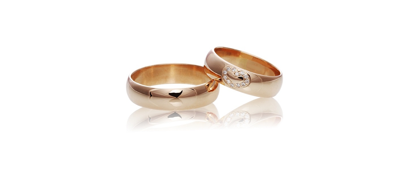 Custom-made gold wedding rings