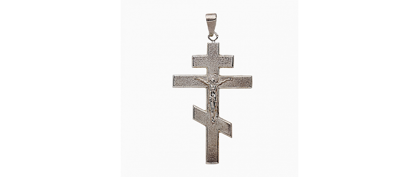 Silver Orthodox cross