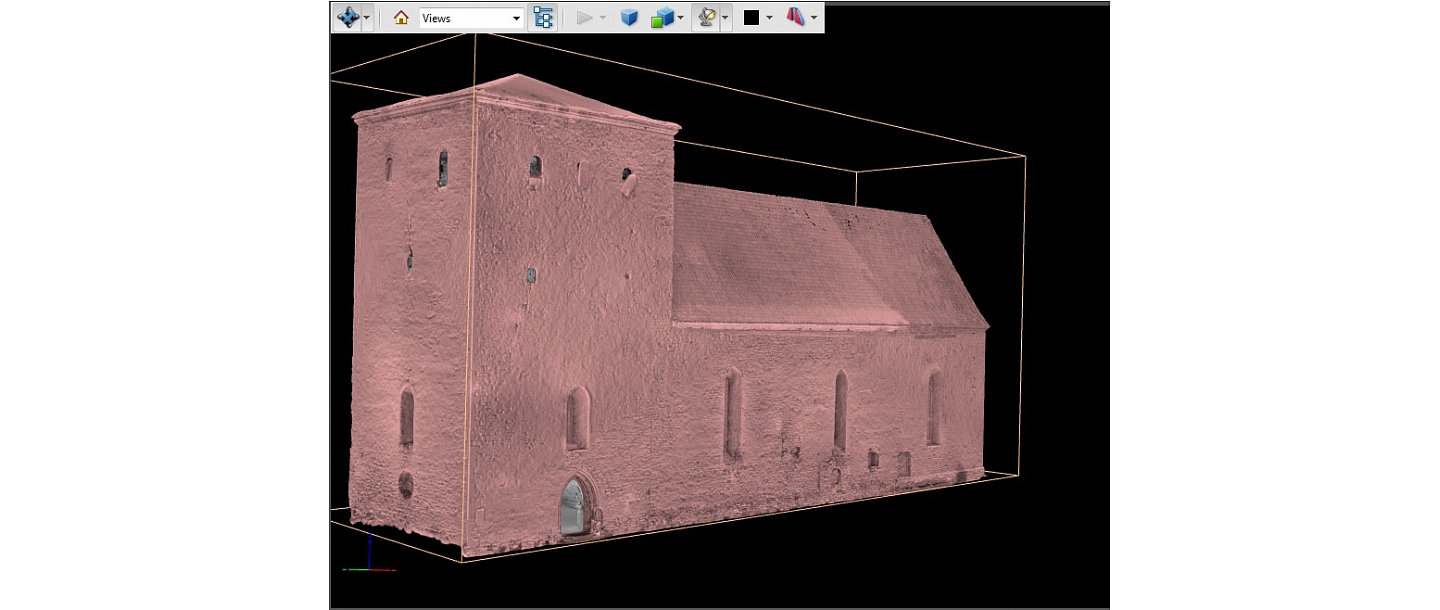 Old Tallinn castle. 3D laser scanning