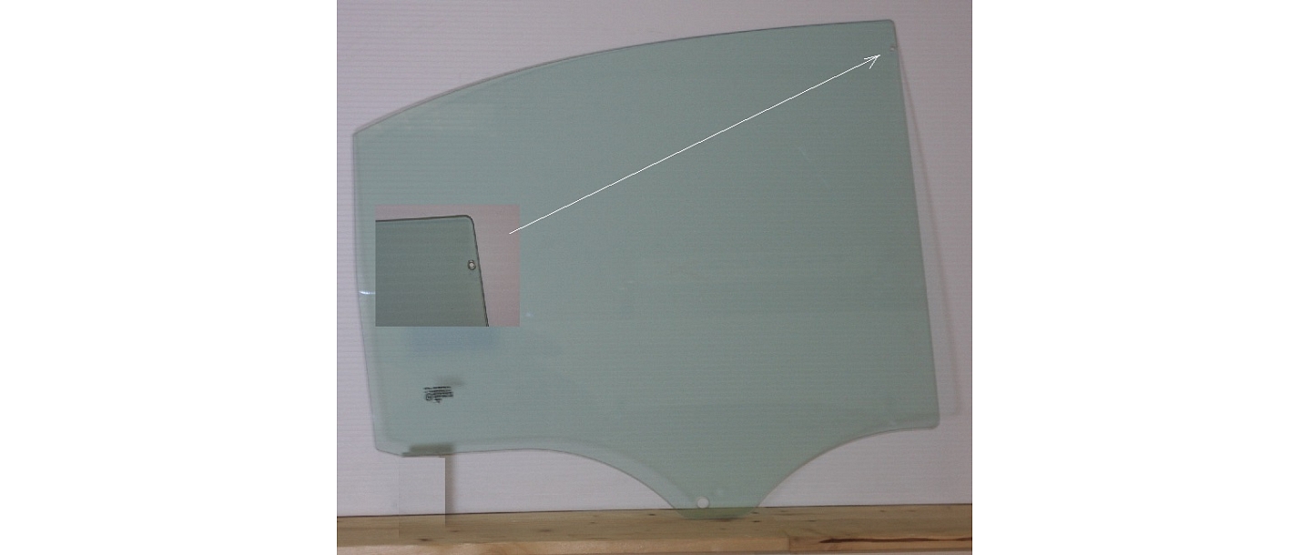 3359RGNH5RD FIAT PANDA 2 03 12 Car Door Window Auto Glass Green Rear Right 1Holes wo Accessories