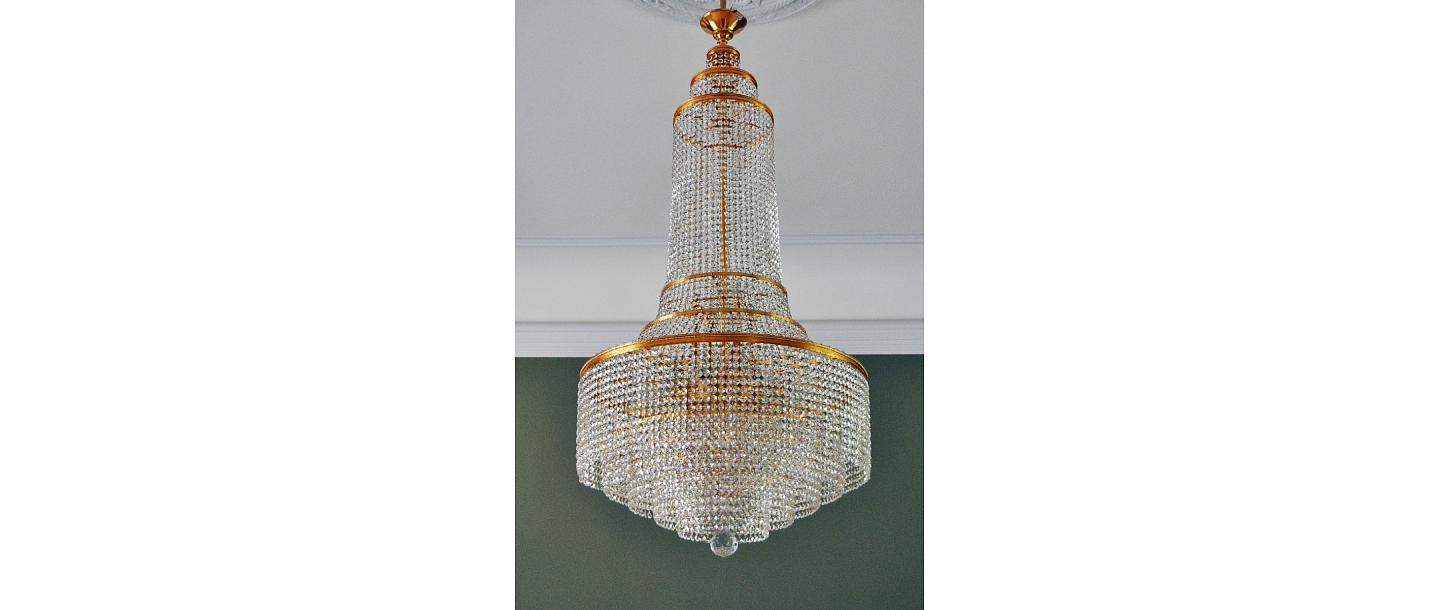 No jauna izgatavota Art Deco stila lustra - restaurēts