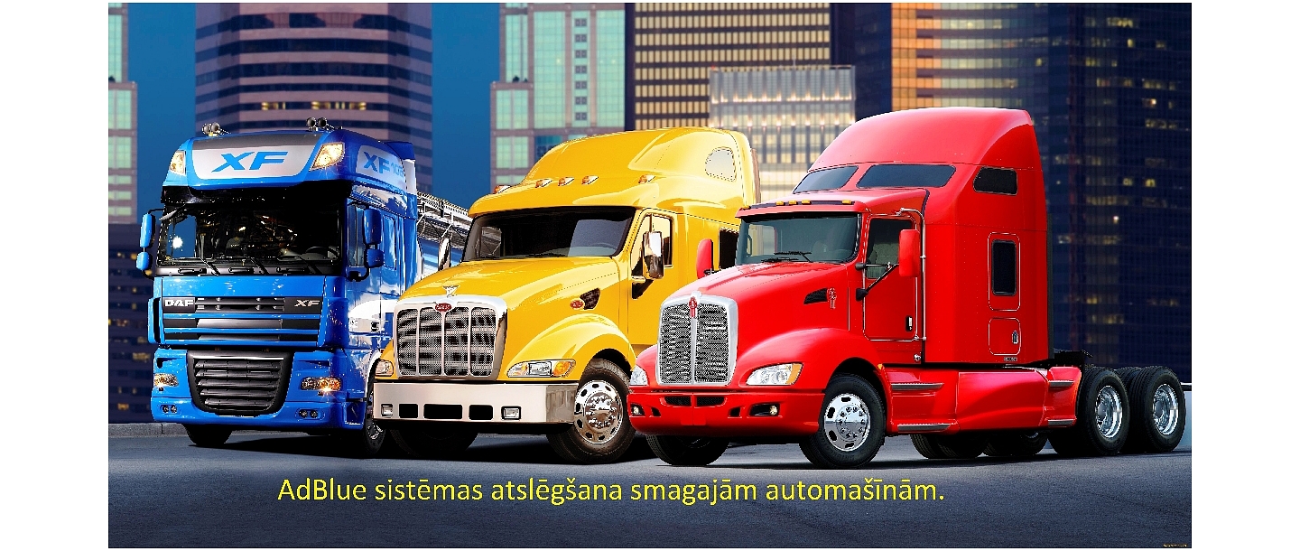 Отключение системы AdBlue для грузовых автомобилей Рига Латвия Wodoo
