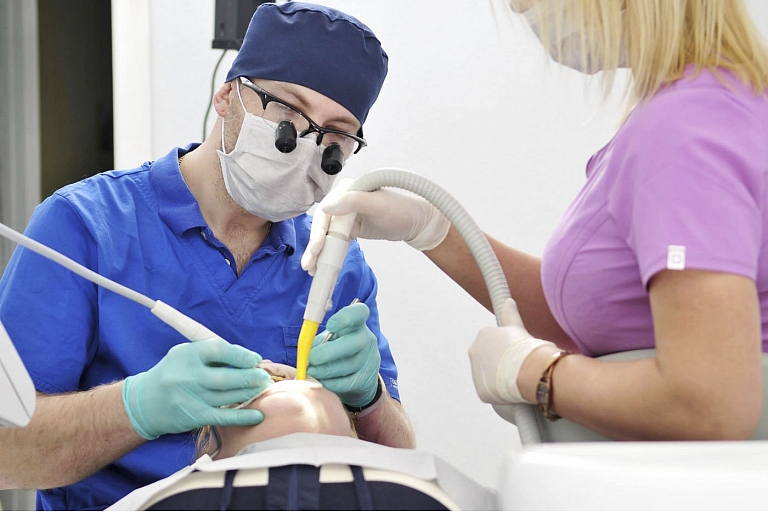 Modern equipment, teeth whitening