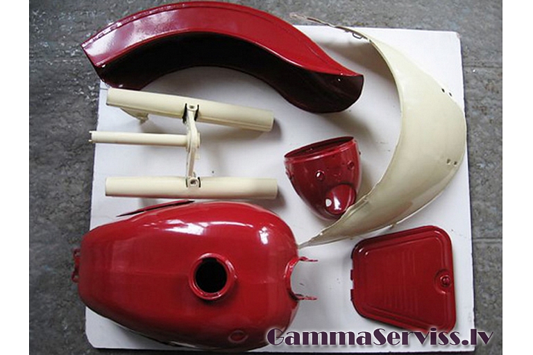 powder coating of motorcycle parts