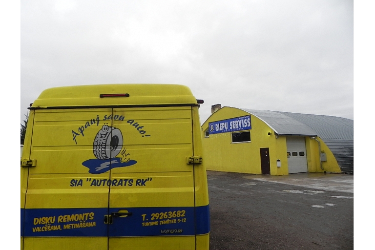 Tyre service, welding, rolling, wheel repair in Tukums